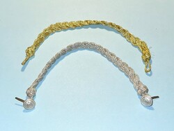 Arany ezüst sapkazsinór tányérsapkára - 2db tányérsapka zsinór Kádár címeres gomb