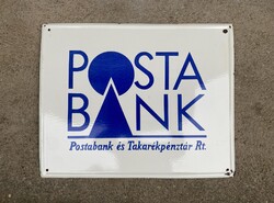 POSTA BANK (50 cm x 40 cm) - zománctábla (zománc tábla)