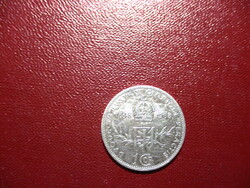 Ferenc József ezüst 1 Corona  1848-1908  60.év    VF/XF