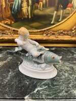 Halacskán Üllő Kisfiú - Herendi figura