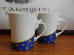 Hollóházi kávészemes Tchibo bögre a 2000-es évek elejéről - 2 darab