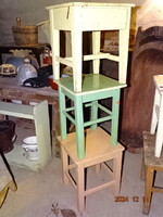 3 DB. !! RÉGI HOKEDLI, RETRO ÜLŐKE, PROVENCE VINTAGE KIS SZÉK ( TARTÓ ÁLLVÁNY )