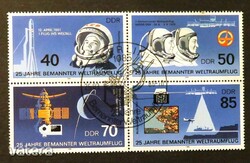 1986 NDK kisív emlékbélyegzéssel - Az űrrepülés 25. évfordulója