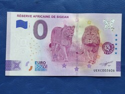 FRANCIAORSZÁG 0 EURO 2025 OROSZLÁN! RITKA EMLÉK PAPÍRPÉNZ! UNC!