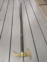 Cserkész vagy bànyàsz fokos rézből vas hegyes véggel szép régi darab