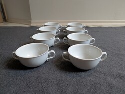Porcelán leveses/teás csészék, 8 db.