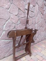 Antik, Kézzel Készített Fa Dohányvágó Gép / Szecskázó (Ritka, Dekorációs darab)