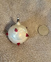 Régi, retro ,üveg  Karácsonyfadísz üstökös hibás