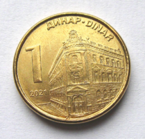 Szerbia - 1 Dinár - 2021