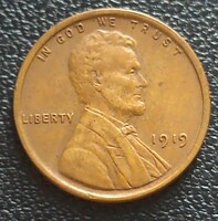 USA 1 cent 1919 !!!