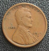 USA 1 cent 1919 s !!!