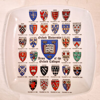 Oxford University - Arms of the Oxford Colleges melamin tálka, hamutartó (13,5x13,5) (111.)
