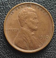 USA 1 cent 1910 aUnc !!!