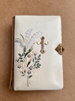 Antik rézkapcsos Ifjusági Imakönyv 1903-ból Hock János kőbányai plébános