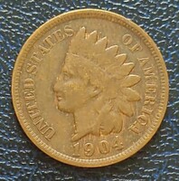 USA indián fejes 1 cent 1904 !