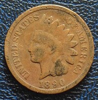 USA indián fejes 1 cent 1890 !