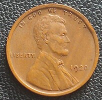 USA 1 cent 1920 kis peremhiba !!!