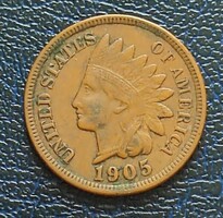 USA indián fejes 1 cent 1905 !