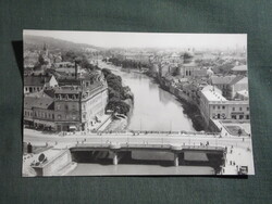 Képeslap,Románia,Oradea,Nagyvárad,kőrös híd,városi látkép,részlet,1960-