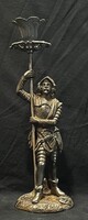 Antik és aprólékos kidolgozású vas  katona - gyertyatartó  !