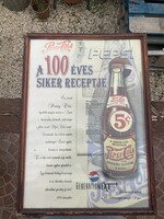 Pepsi reklám  plakát bekeretezve.