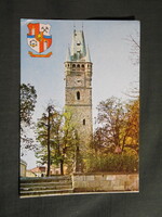 Képeslap,Románia,Baia Mare,Nagybánya,Szent István Torony látkép,részlet,1980-