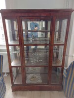 Akciós! Azonnal vihető!Múlt századi üveges vitrin.