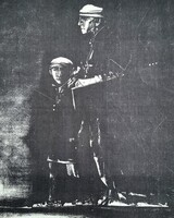 Pető János eredeti aláírt grafikája