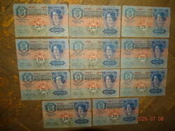 20 KORONA KRONEN 1913  11 DB. !!! OSZTRÁK-MAGYAR MONARCHIA