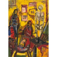 Nagybányai Nagy Zoltán (1904-1981) Műteremben (Két oldalas alkotás) /számlát adunk/