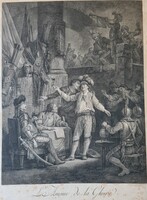 Jean-Baptiste Le Prince – François Denis Née: L’Amour de la Gloire (1778) Eredeti, 18. századi franc