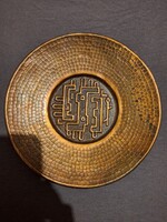 Régi Jelzett bronz falidísz