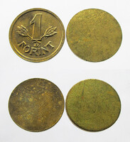 Mini 1 forint egyoldalas veret + veretlen lapka
