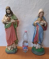 Jézus és Mària Nagyméretű Gipsz szobor ! 2 db = 30 000 ft ! INGYEN POSTA !!!