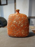 Tófej Lapos Kerámia Váza