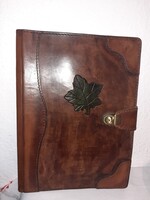 Elegáns bőr intarziás mappa