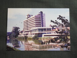 Képeslap,Románia,Oradea,Nagyvárad,Dacia Hotel,városi látkép,részlet,1990-