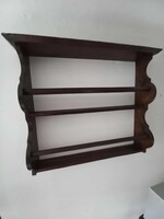 Fali  sötétbarna  tálas polc