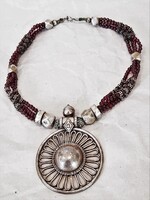 Old Eastern Silver - Garnet Necklace