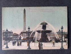 Régi képeslap Franciaország Párizs Concorde tér 1927