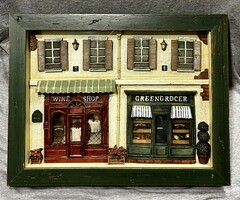 Vintage 3 dimenziós falikép- falidísz !