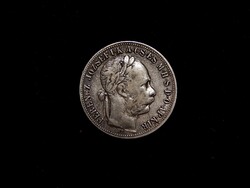 Ezüst I. Ferencz József 1 Forint  1887  Körmöczbánya