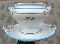 Nagyméretű H. B. monogrammos szószoscsésze