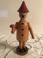 KÚPFÜSTÖLŐ - FA - ALKUKÉPES - 19 x 8 cm - RETRO - KÉZMŰVES - OSZTRÁK