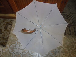Retro white umbrella - large size