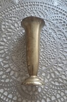Patinated silver-plated candle holder or small vase