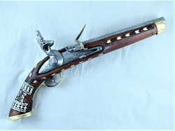 ÁLOMSZÉP, ANTIK, ELÖLTÖLTŐS KOVÁS PISZTOLY, OSZMÁN, CA. 1780!!!