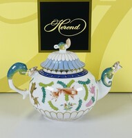 Herendi “Poisson” mintás gyíkfogas nagy teáskanna