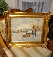 Németh György ragyogó antik festménye!