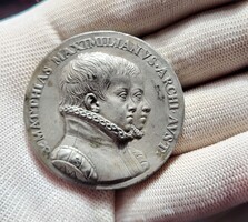 II. Miksa (Maximilian II.), 1564–1576. Ólom emlékérme ! Gyönyörű állapotban! Ritka!